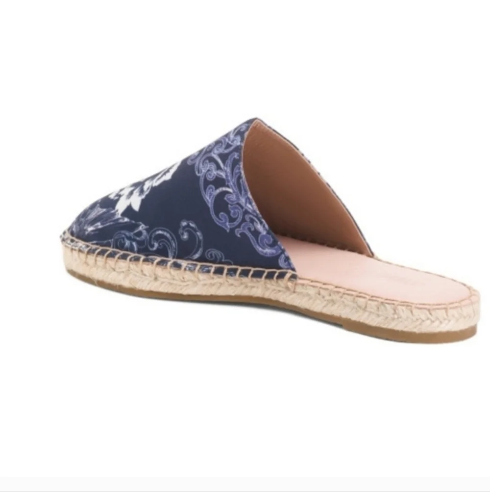 New JOHNNY WAS Olivia Mule Espadrille Flats NWOT Size 8.5